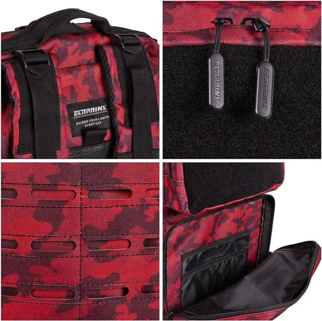 Sac de Randonnée et Cross-Training 45L Elitex Training V2 Rouge Uni - 3
