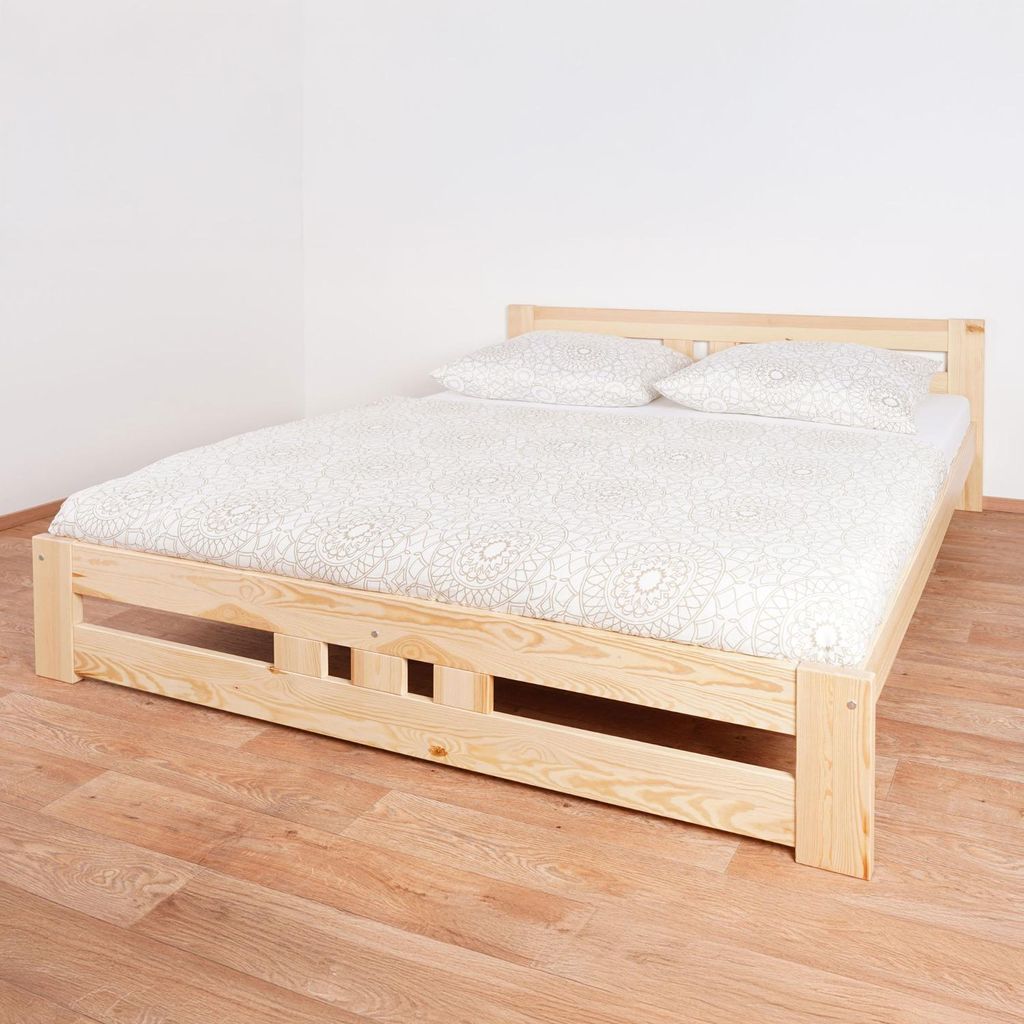 Jugendbett Milo 39 inkl. Lattenrost, Farbe: Natur, massiv - 160 x 200 cm (B x L)