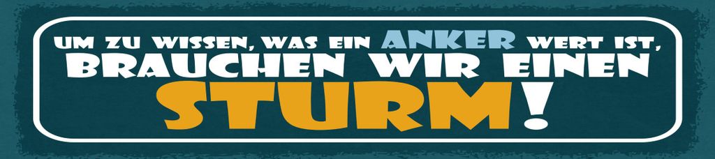 vianmo Blechschild 10x46 cm Um zu wissen, was ein Anker wert ist