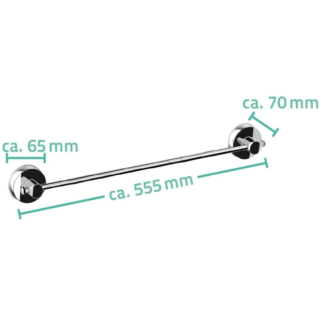 Barre porte-serviettes murale chromée 55 cm - Support de bain RIDDER - 2