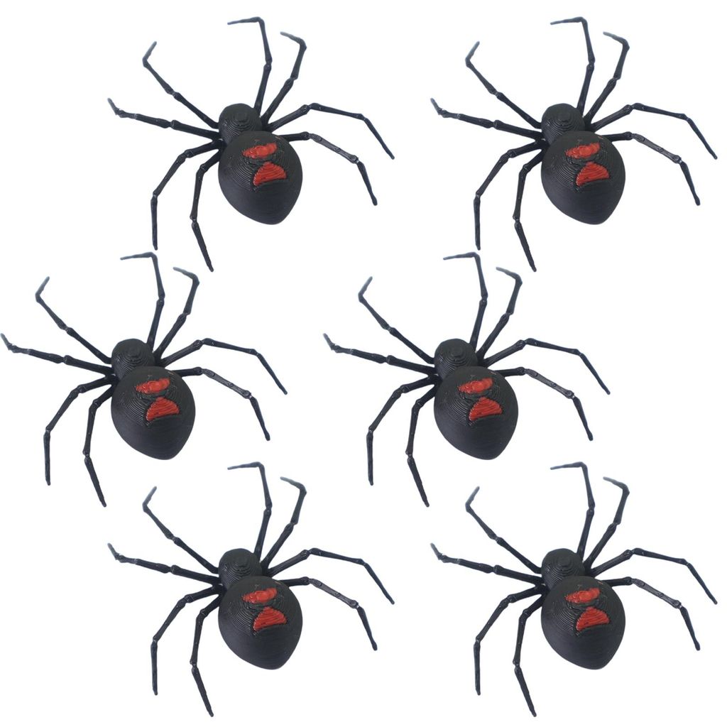 1/2/4/6 Stück Magnetische 3D-Spinnen-Dekoration, gruselige, realistische schwarze Spinne, Halloween-Streich-Requisite, Garagentor-, Briefkasten-, ...