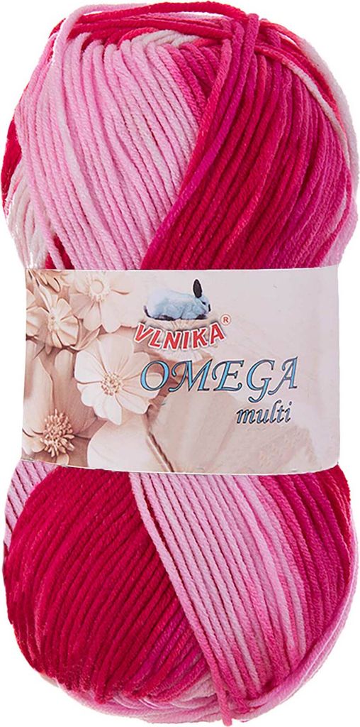 100g Strickgarn Omega multi Häkelgarn Acrylwolle Produktbild 