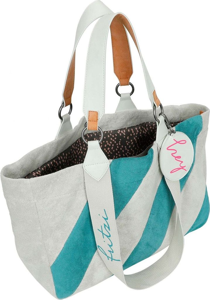 Fritzi Aus Preußen Shopper Izzy Medium Pink Lollipop | Borsa In Frottee Rigata | 29x31 Cm