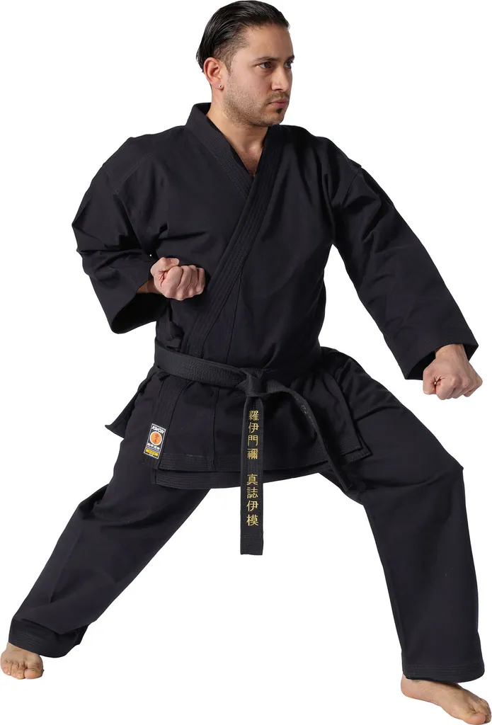 KWON Traditional Kimono de Karaté Noir 12oz Taille 170 cm Qualité Premium