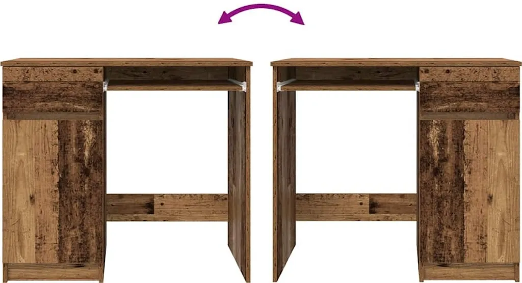 Prezzo Shock: Scrivania Maison Exclusive 86cm Effetto Legno Antico - 9