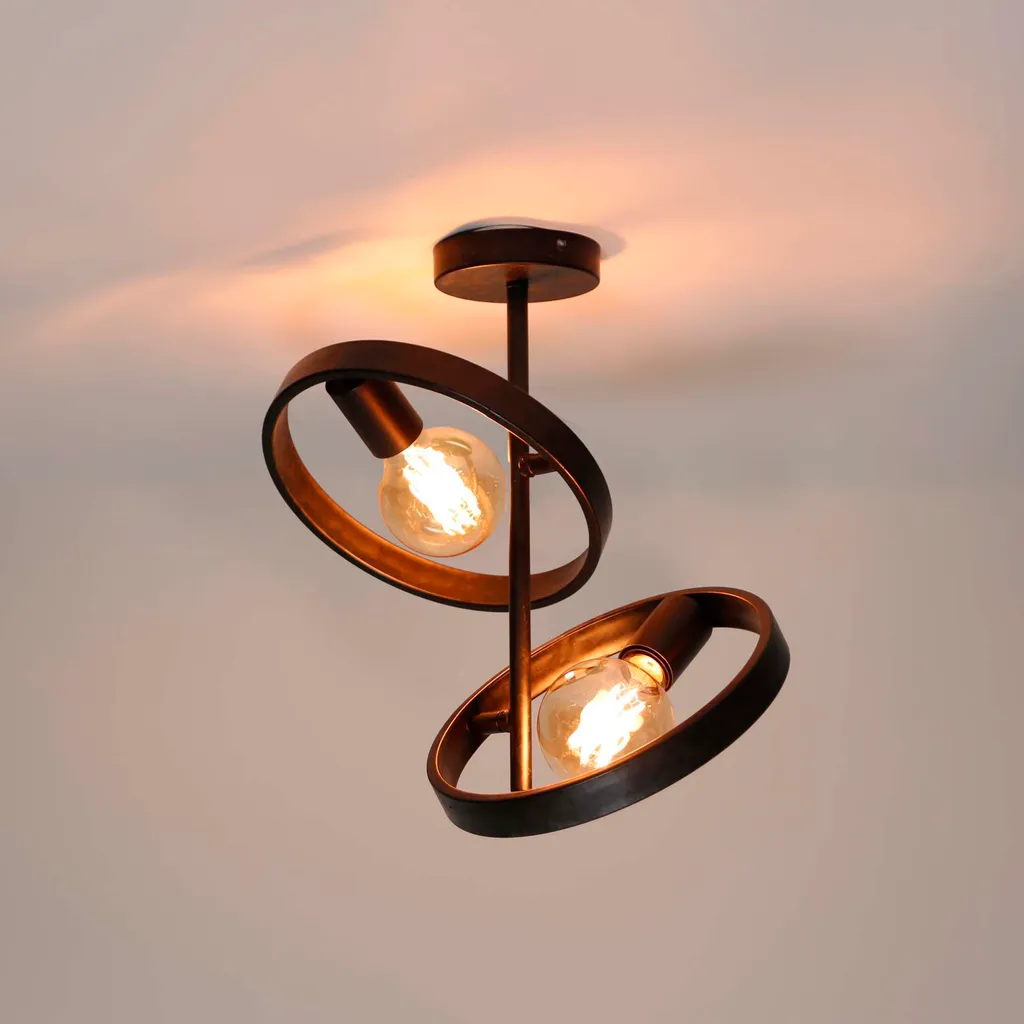 Plafonnier Design 42cm Noir - Solution Éclairage FURNLUX Hover Moderne - 2