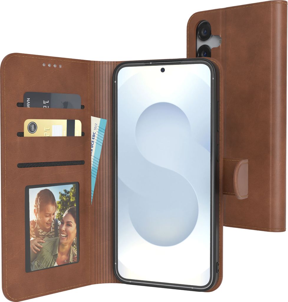 EAZY CASE Business Hülle für Samsung Galaxy S25 Plus klappbar, Premium Kunstleder Handyhülle mit Kartenfach