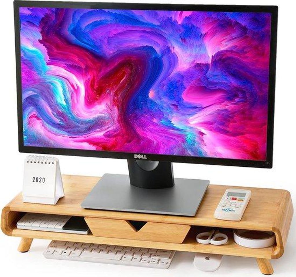 Metallischer Computer-Stand für zwei Monitore