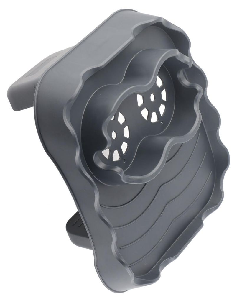 Whirlpool-Tischablage mit Abflusslöchern, rutschfest, verstellbare Seite für Schwimmbäder, Spa-Badewanne, Grau