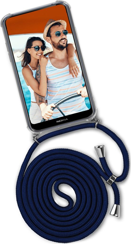 TWIST-Case + TWIST-Cord für Nokia 7.1, Farbe:Sail Away (Silber)