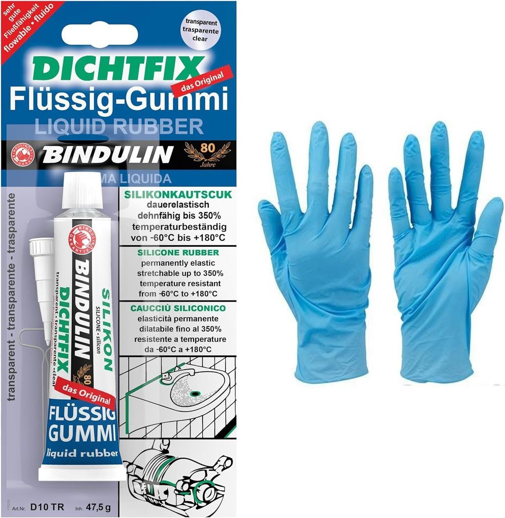 Bindulin Dichtfix Silikon - flüssig Gummi 47,5g inkl. 1 Produktbild 