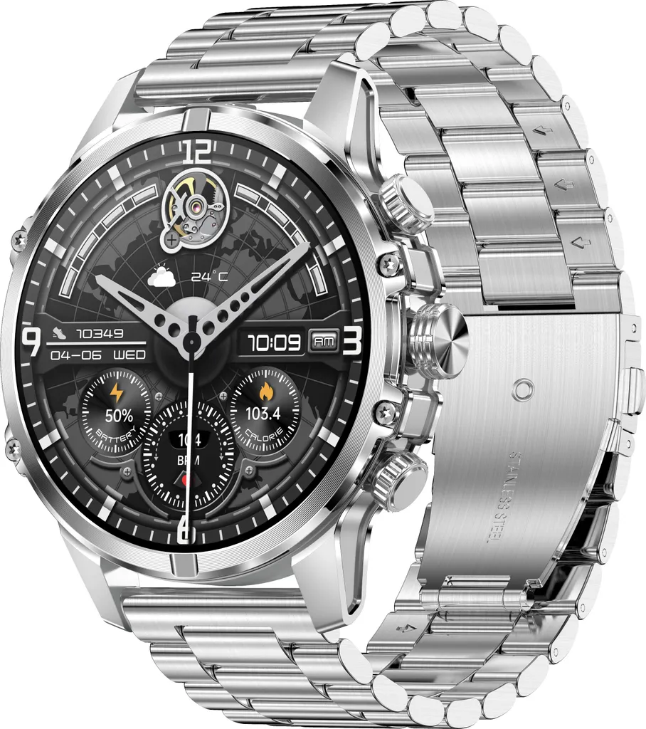 Montre connectée INF CF53 Acier Argent : tracker d'activité polyvalent