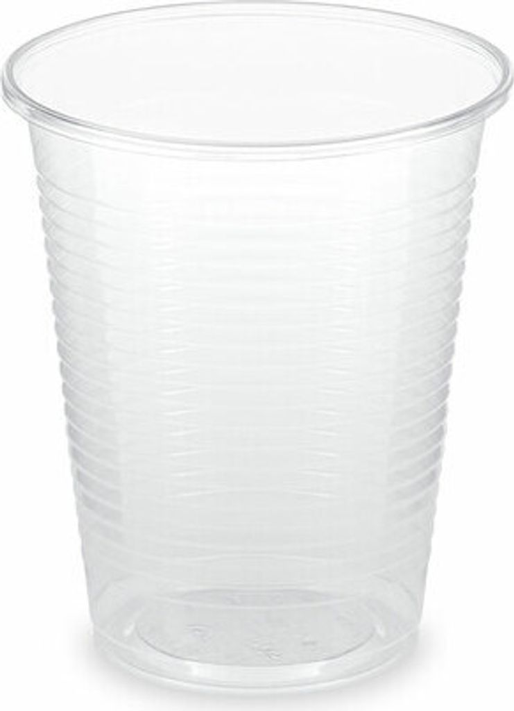 100xTrinkbecher klar 180 ml 0,18 l aus Biokunststoff PLA ø 70mm