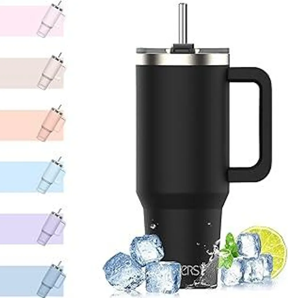 WATERSY Tazza Termica 40oz Nera - Design Moderno e Massima Idratazione