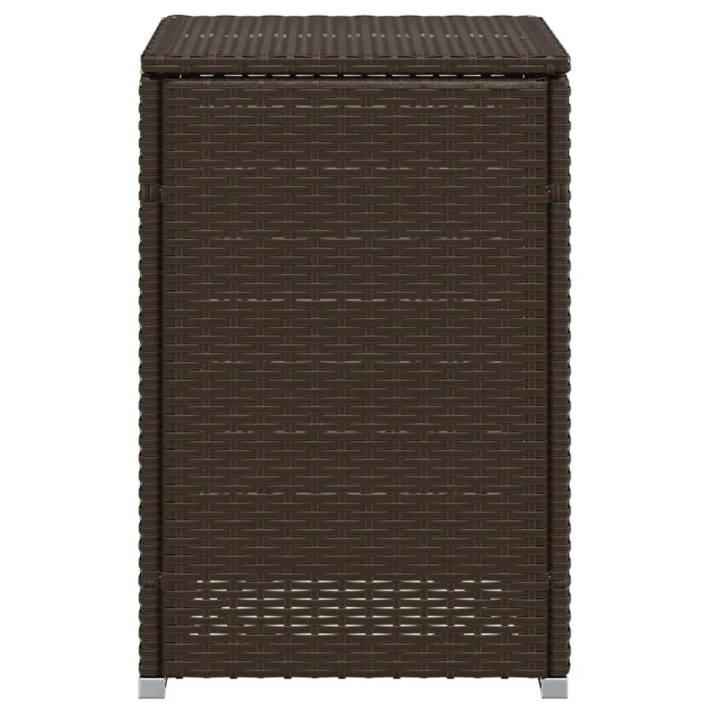 Table d'appoint cache-gaz propane 40x40x60cm rotin marron terrasse