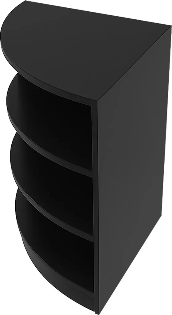Étagère de présentation d'angle noire pour aménagement de magasin - 9