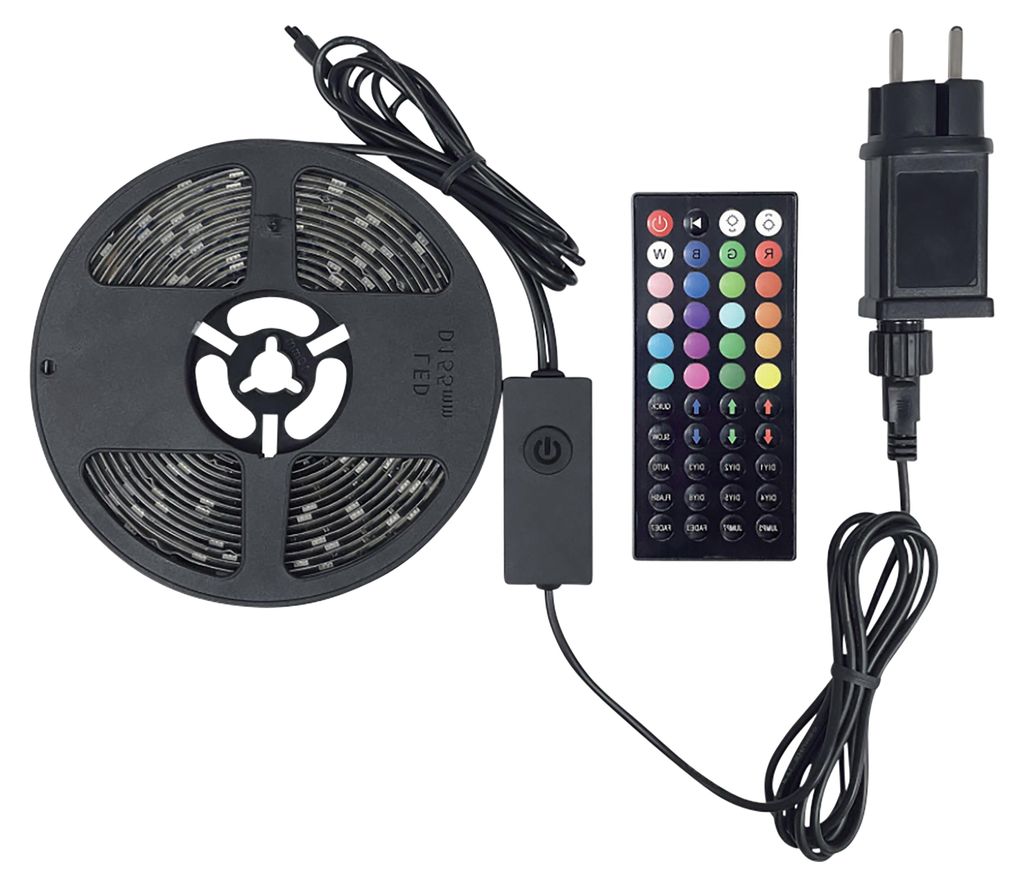BLULAXA LED Strip 50954, 5m, 18W, 150lm, RGB, Fernbedienung, IP44