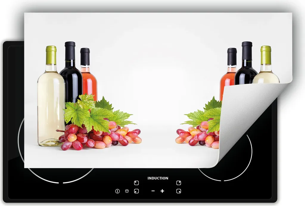 DarHaus 90x52 cm piastra antiscivolo avvolgibile per cucina, bianco - Vino