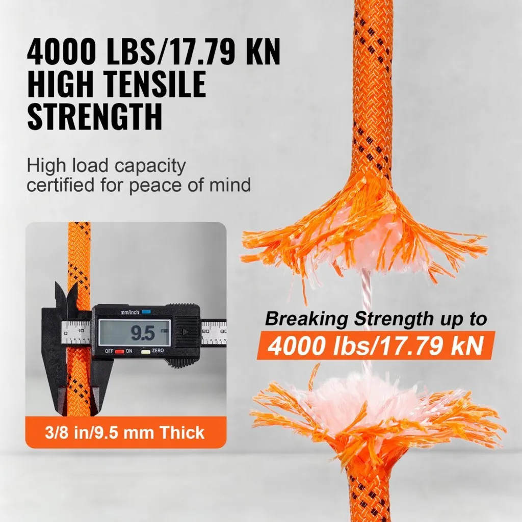 Corde à grimper robuste à grande capacité de charge pour arboriste