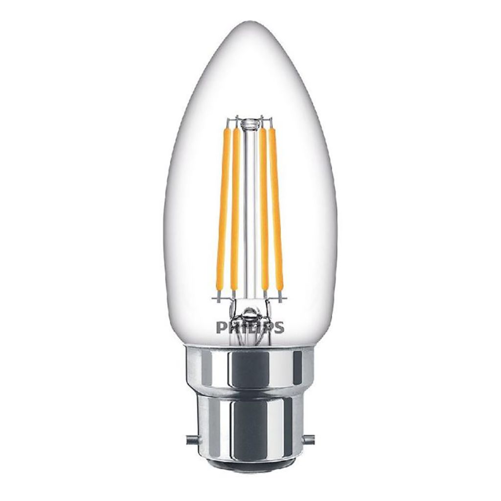 Philips Ampoule LED filament bougie 4,3W = 40W B22d claire Image du produit 