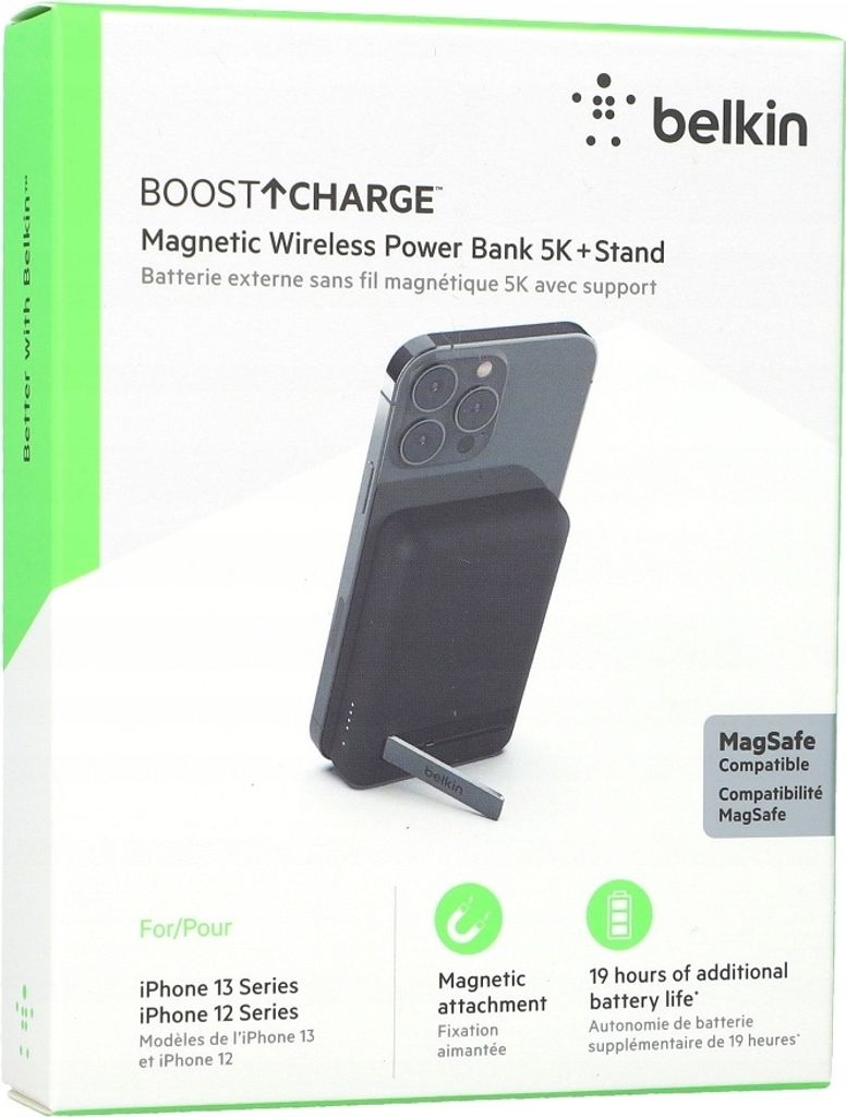 Belkin magnet./drahtl. Powerbank 5.000mAh schw.mit Fuß Produktbild 16