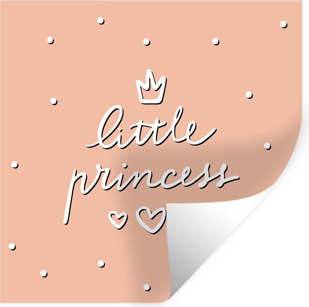 MuchoWow Wandtattoo Wandsticker Wandaufkleber Zitate - Mädchen - Kleine Prinzessin - Sprichwörter - Kinder - Mädchen 30x30 cm Selbstklebend un...