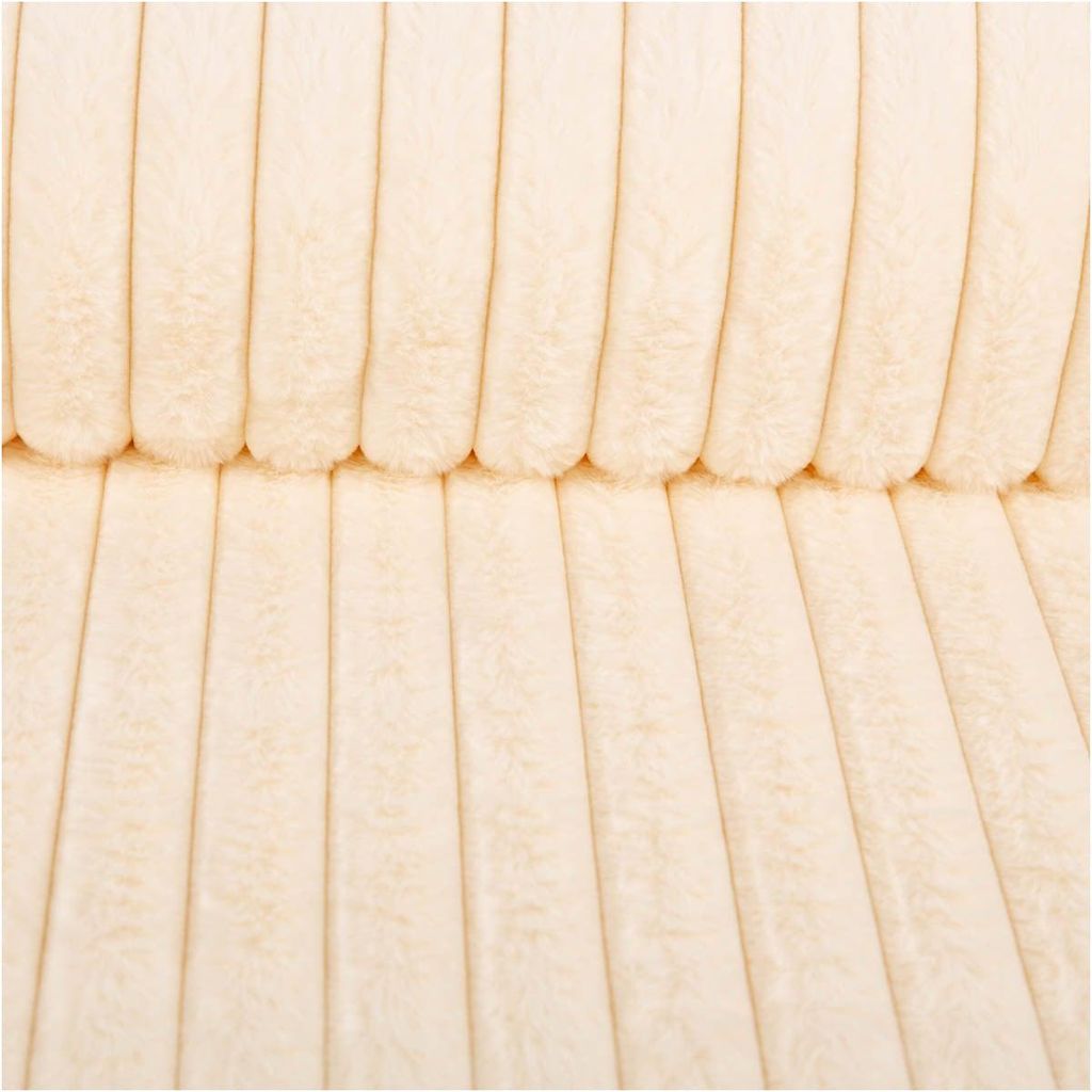 Kunstfell Breitcord ecru 1,55 m breit – kuschelweich & pflegeleicht