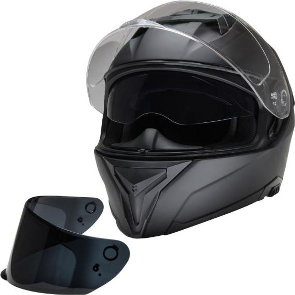 Motorradhelm Integralhelm CMX Blacky schwarz matt mit Visier getönt "L"