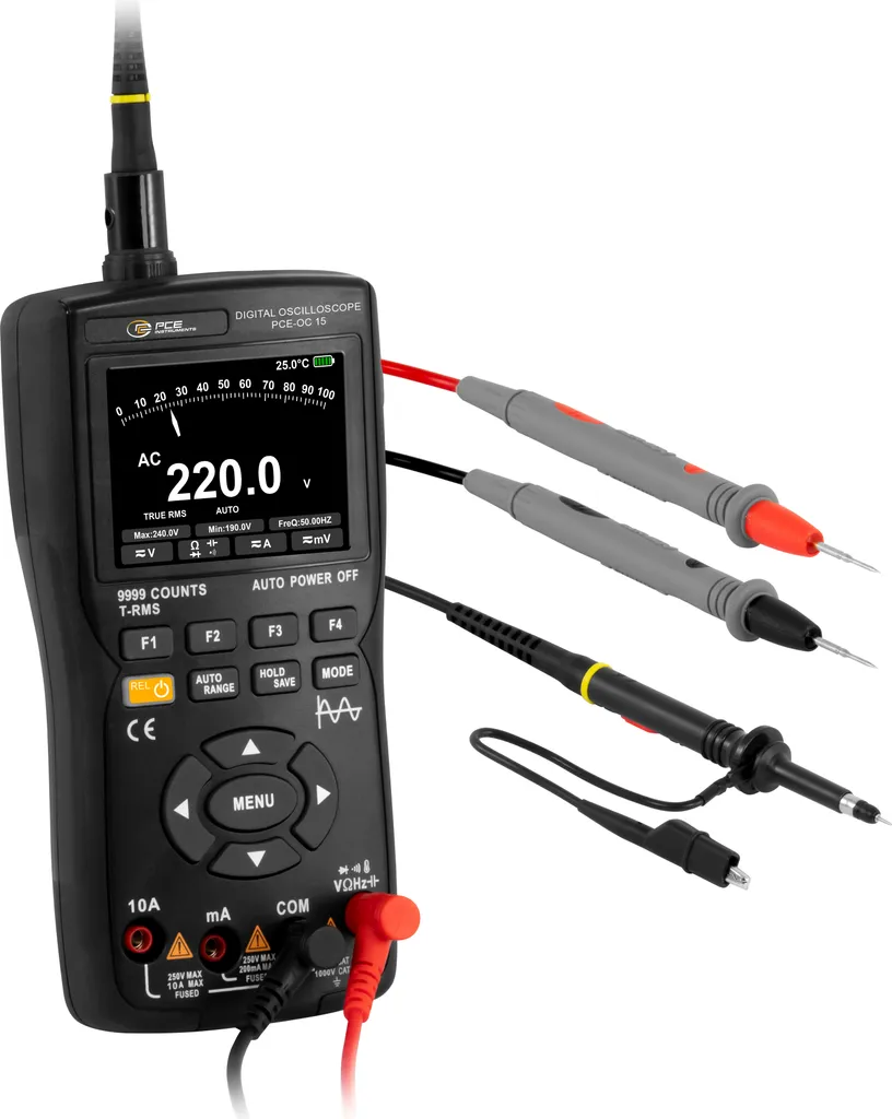 Oscilloscope PCE-OC 15 PCE Instruments : mesure précise et fiable portable