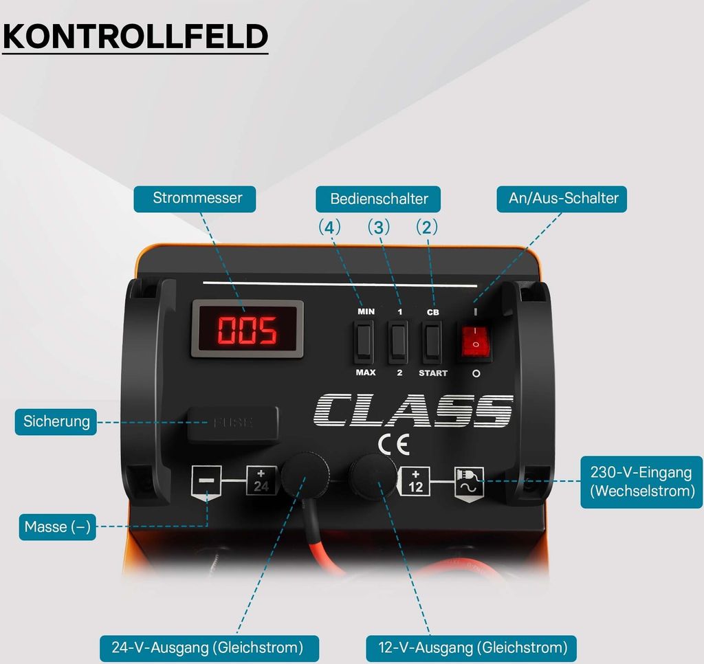 Wiltec Batterieladegerät 12V 24V 30A Batterie, Ladegerät Produktbild 6