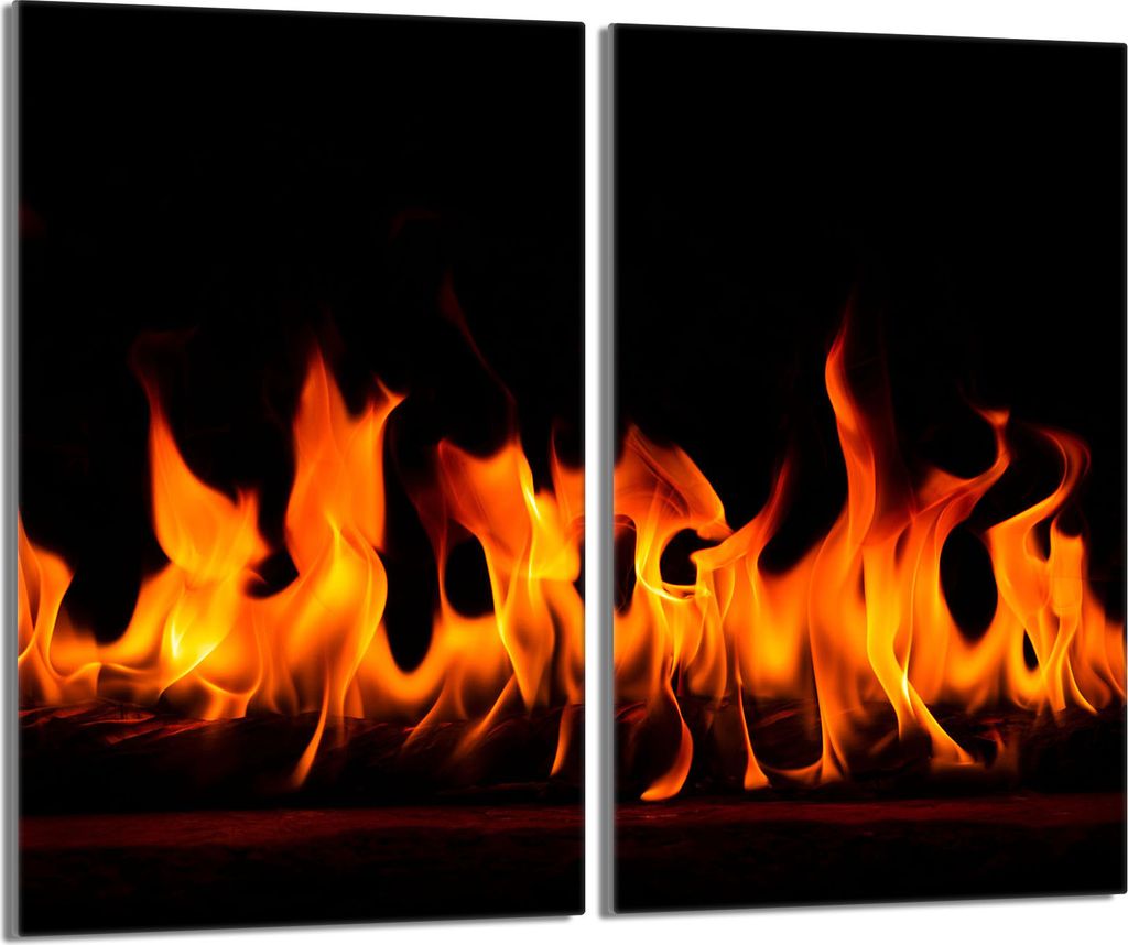 Glasschutzplatte für Herd 2x30x52 Fire