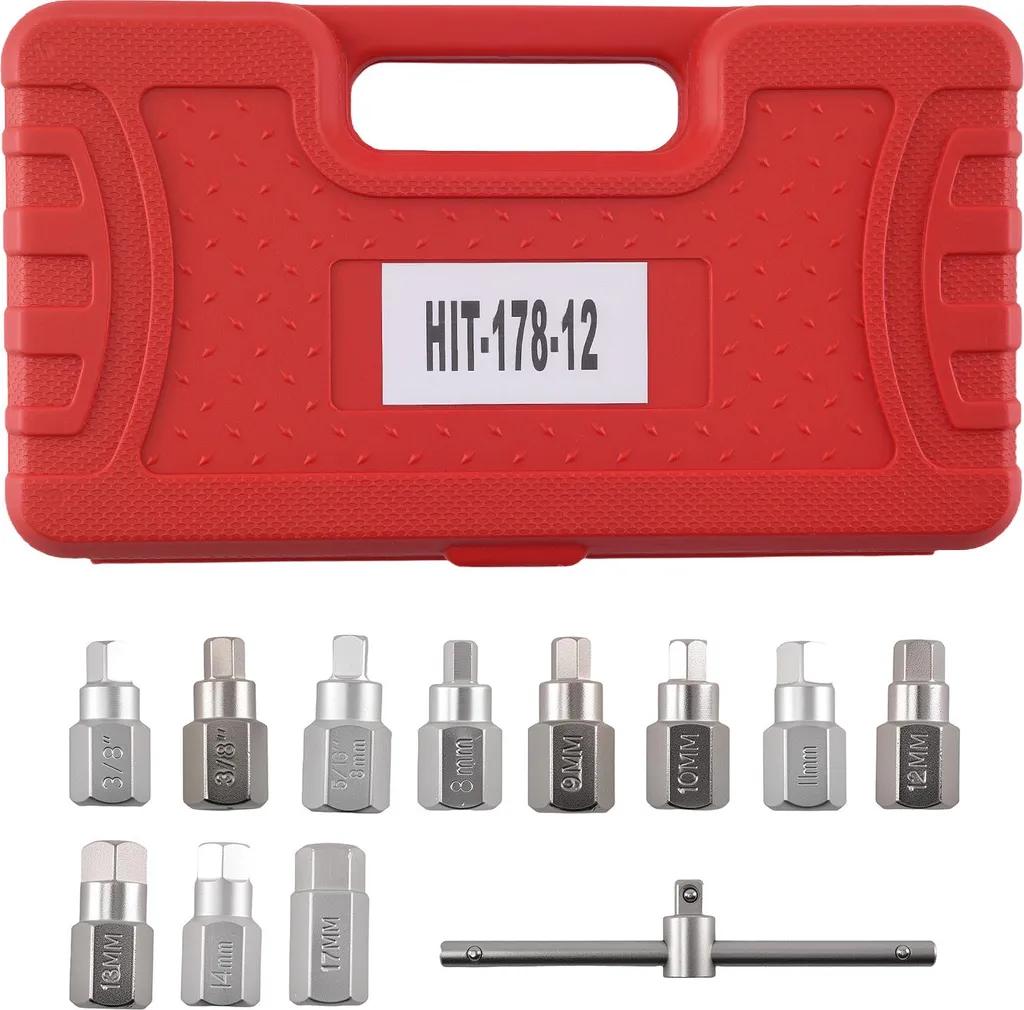 Jeu de vis de vidange pour entretien moteur et essieu arrière 8-17 mm T3/8