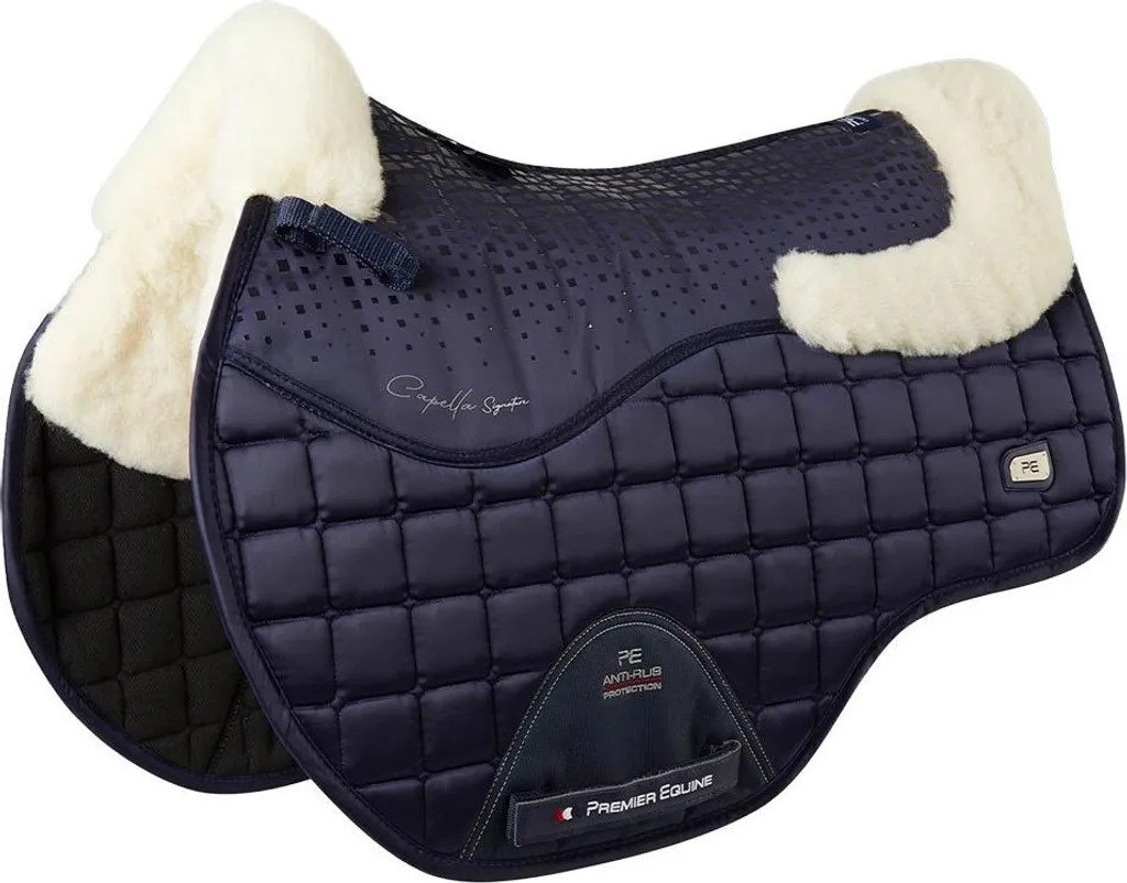 Premier Equine Capella CC Tapis de Selle CSO Laine Mérinos Bleu Full