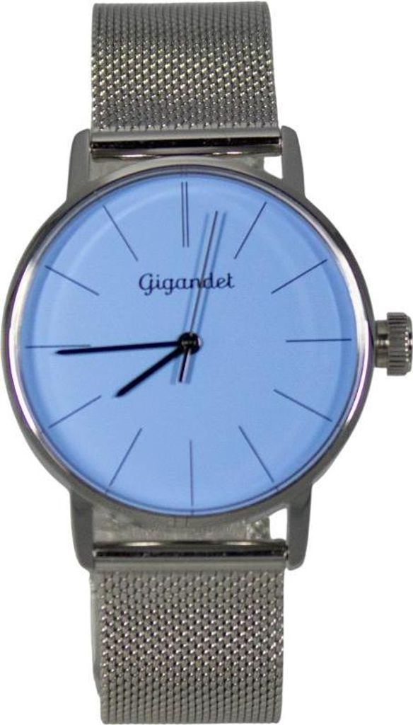 Gigandet Armbanduhr Damen Quarz Edelstahl Silber Blau G43-030