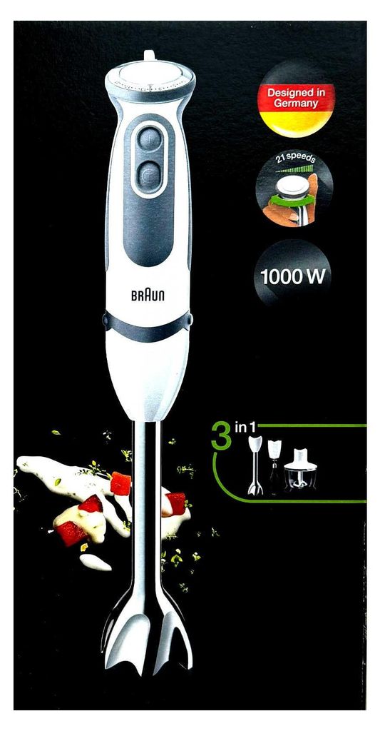 Braun MQS 300 BK Presse-Purée Et Légumes EasyClick Plus - Accessoire Mixeur Plongeant MultiQuick 7 Et 9