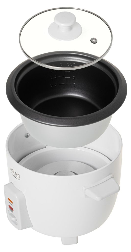 Adler AD 6406 Rice cooker Black, Stainless steel 1000 W Immagine del prodotto 