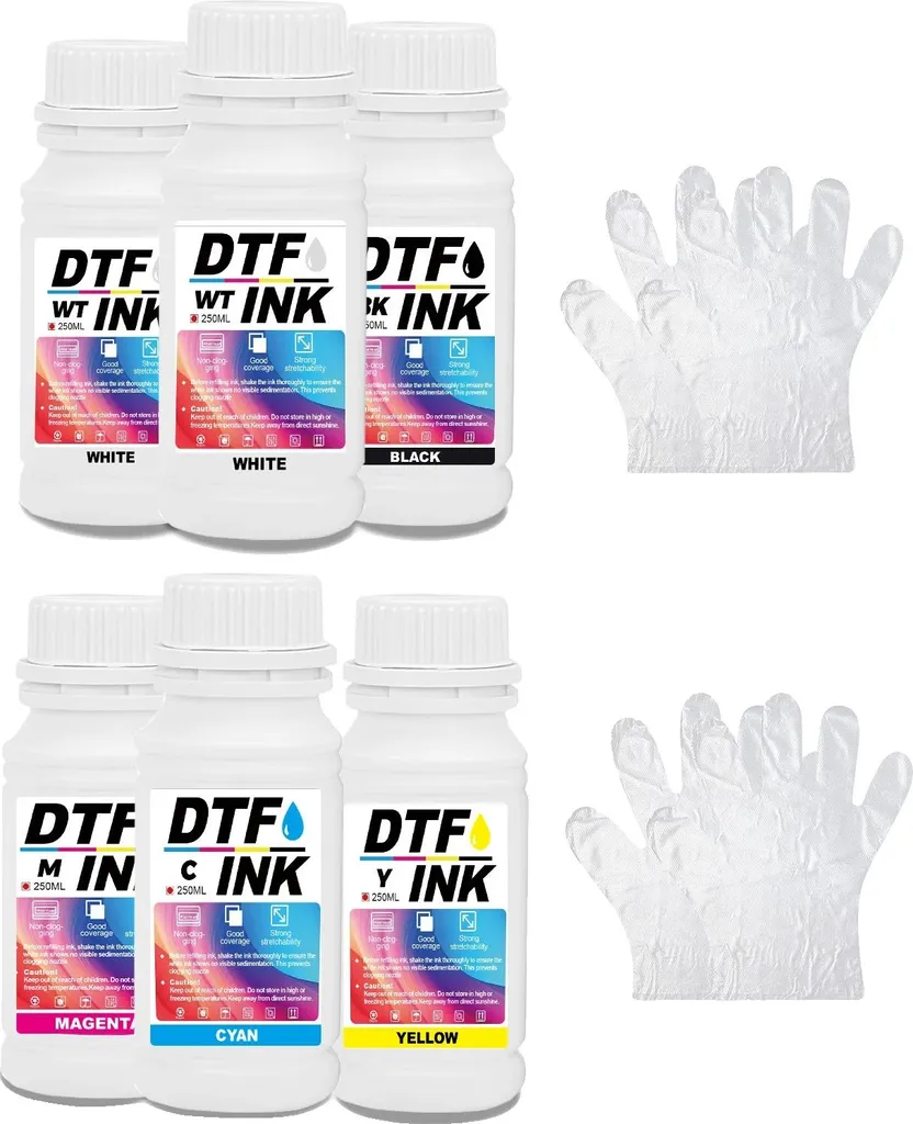 Encre transfert thermique DTF haute qualité 6 flacons 100 ml stables