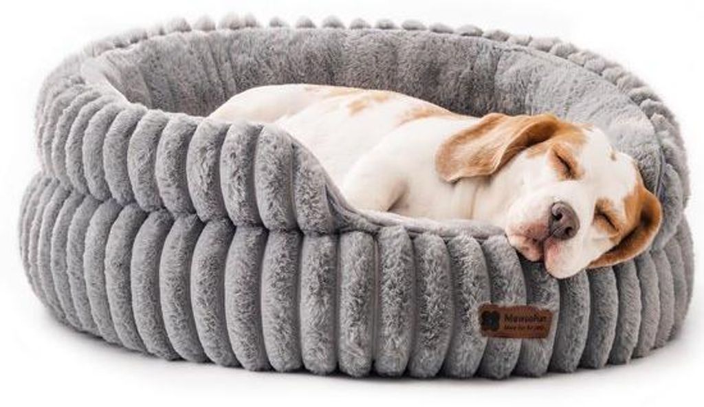 Weiches Hundebett, grau, L, waschbar, für kleine Hunde