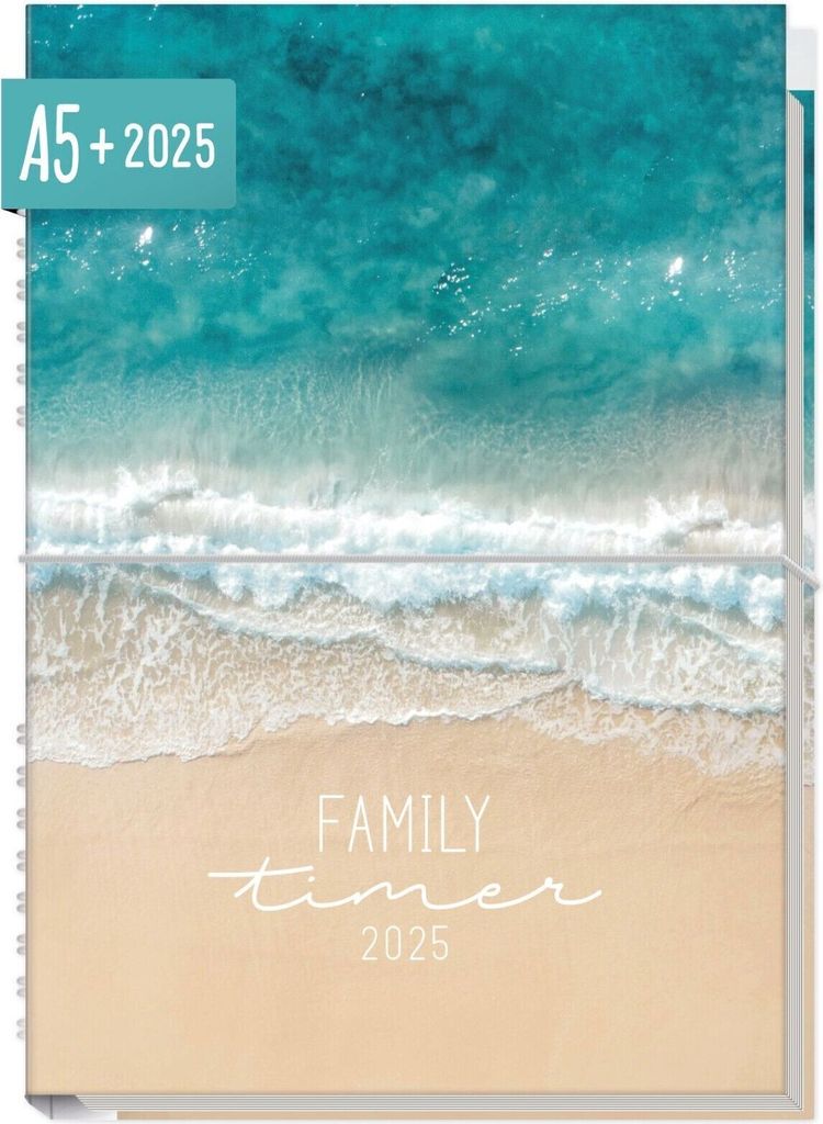 Family-Timer 2025 / 12 Monate / Summer Beach / Häfft-Verlag Produktbild 1