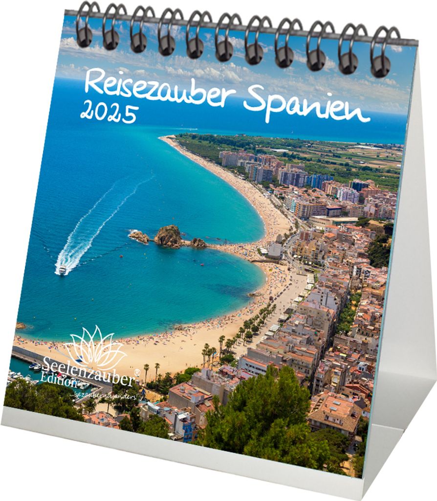 Spanienzauber Kalender für 2025 Format 10cm x 10cm Madrid Urlaub Mediterran Spanien - Seelenzauber