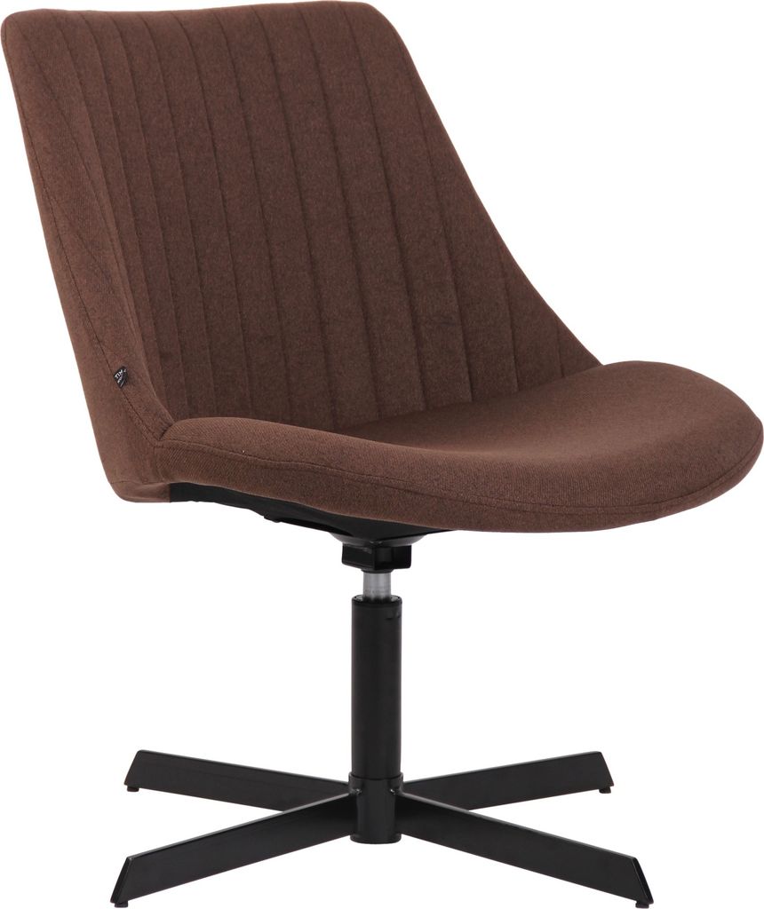 CLP Lounger Granby Stoff mit Metallgestell und Rückenlehne,braun