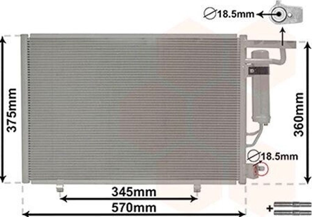 VAN WEZEL 18015704 Kondensator Klimaanlage Klimakondensator für FORD ECOSPORT +Trockner
