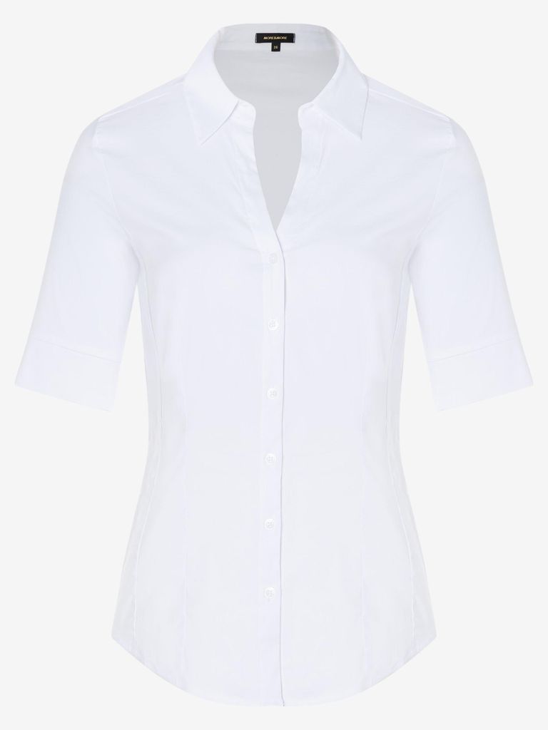 More & More Baumwolle Stretch Blouse white white 40 Produktbild 