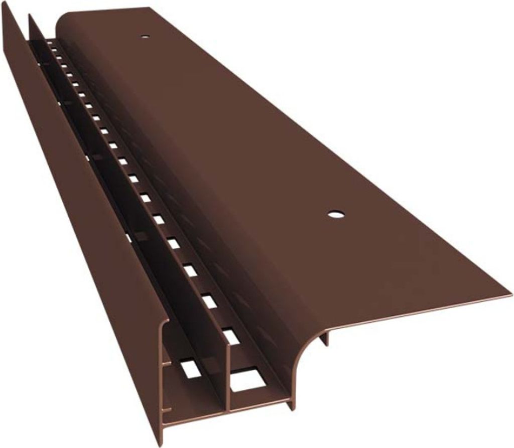 Renoplast Aluminium Traufprofil W20 Belüftungsboden, Profil 200cm, Braun