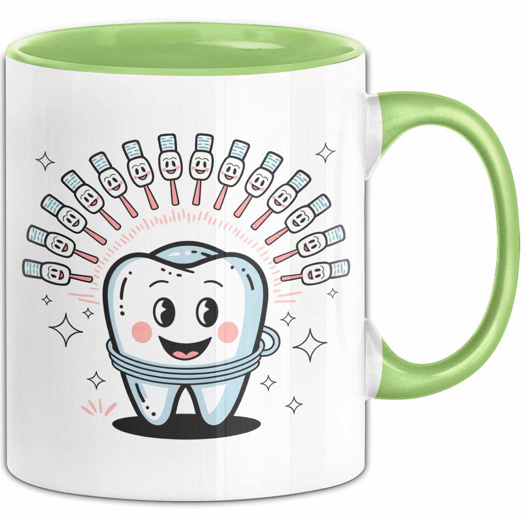 Zahnarzt Tasse Geschenk Lustige Geschenkidee Spruch Für Lächeln Macher (Grün)