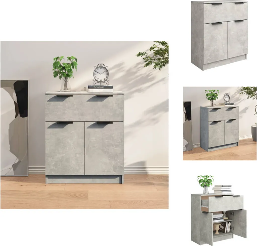 Madia Moderna vidaXL Grigio Cemento 60cm | Mobile Contenitore Design