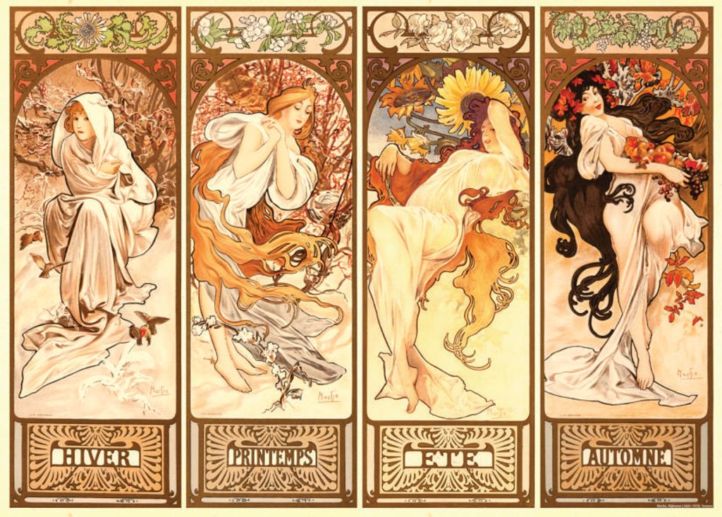 D-Toys - Puzzle Alphonse Mucha: Four Seasons - 1000 dielov