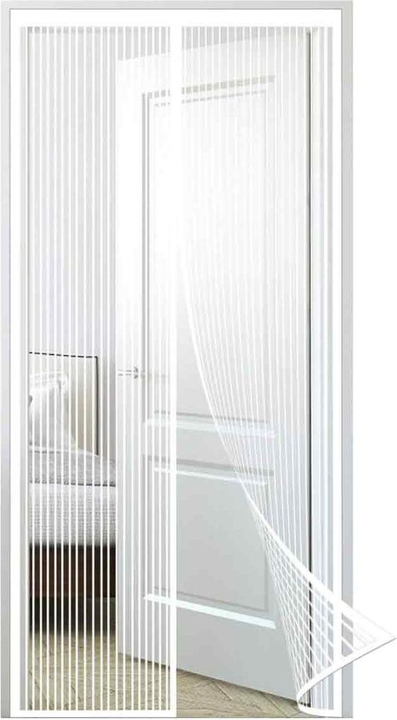 Magnet Fliegengitter Tür 120x210cm(47x83inch) Moskitonetz Vorhang Anti Fliegenvorhang Automatisches Schließen für Innen-/Terrassen-/Schiebetür,...