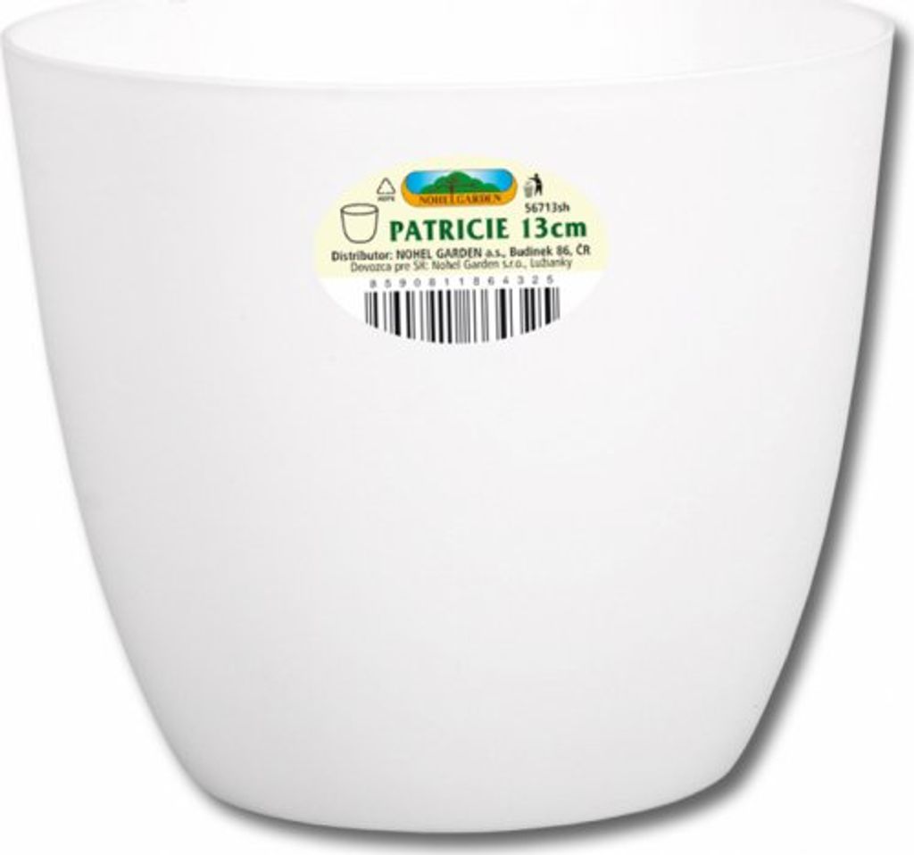 Obal na květináč PATRICIE plastový bílý d25x22cm Obrázek produktu 