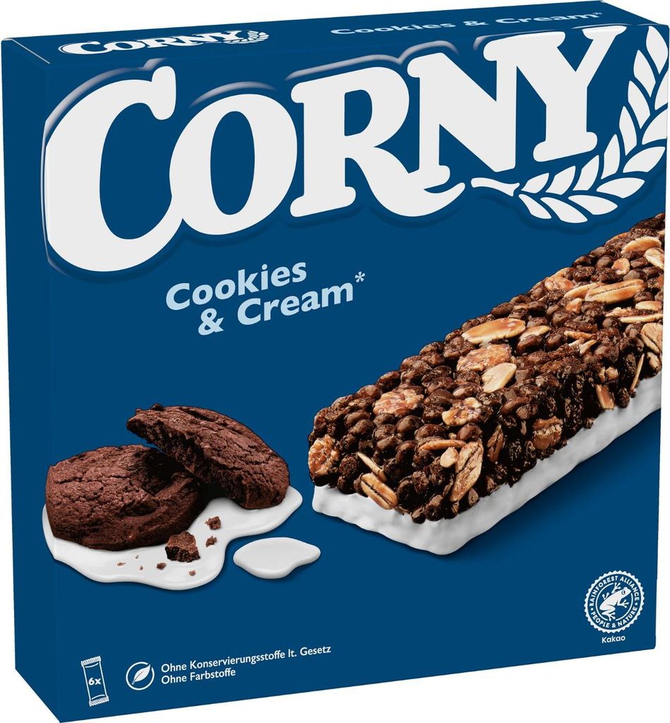 Corny CLASSIC Cookies & Cream Müsliriegel, 6x23g Produktbild 